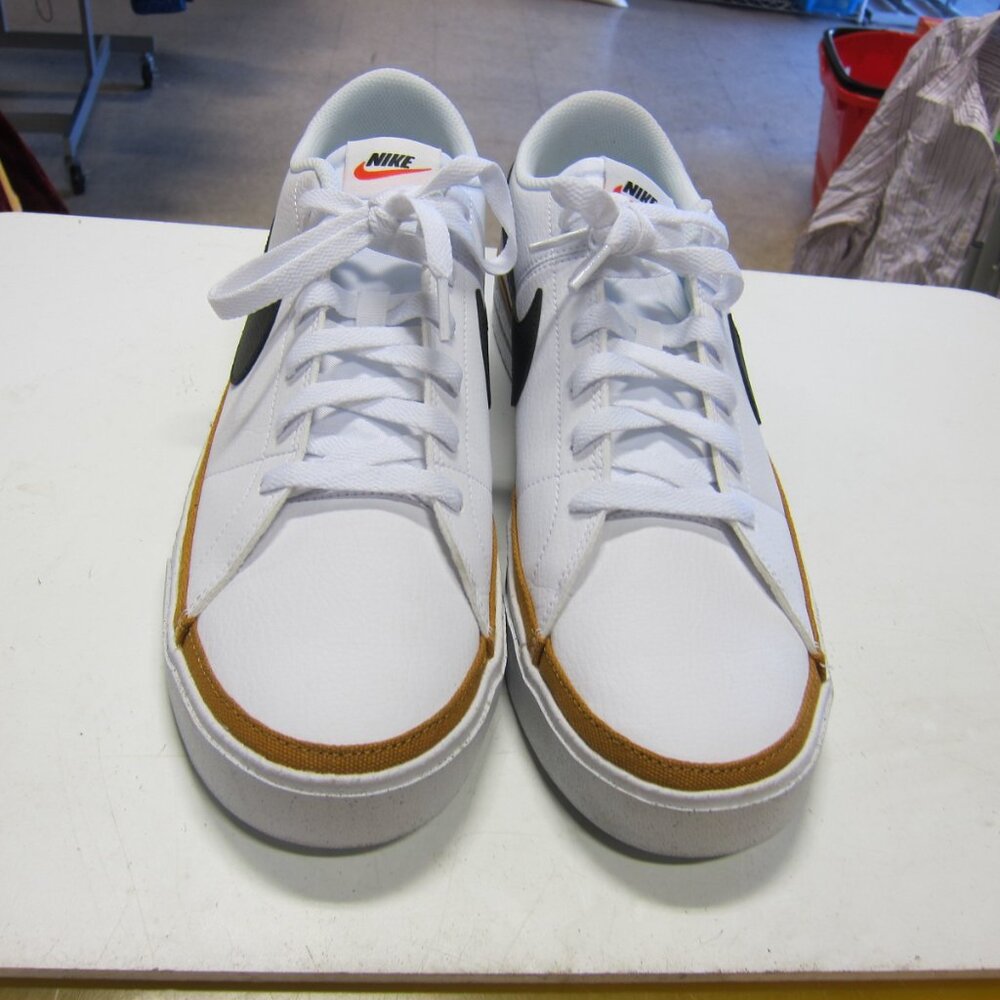 Nike Court Legacy Men's 12.5 White/Desert Ochre/Black Shoe's DH3162-100 - Picture 2 of 9